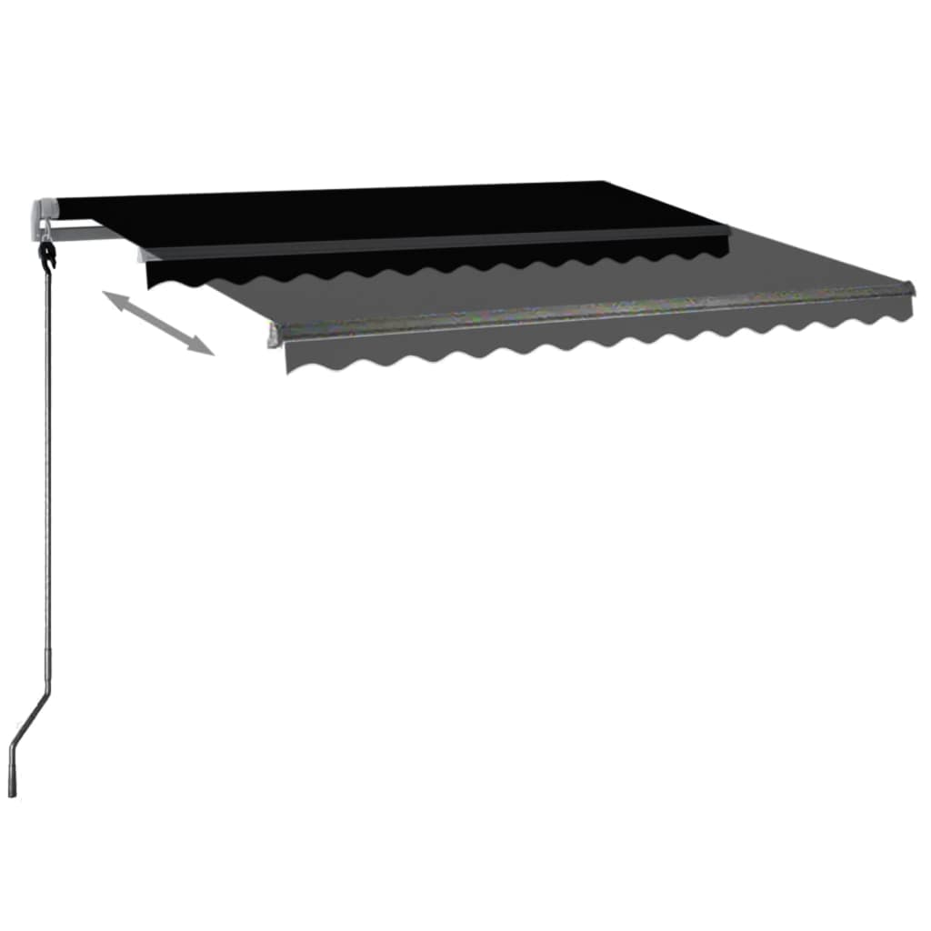 vidaXL Automatic Awning with LED&Wind Sensor 300x250 cm Anthracite