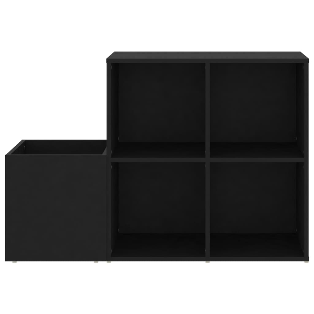 vidaXL Hall Shoe Cabinet Black 105x35.5x70 cm Engineered Wood