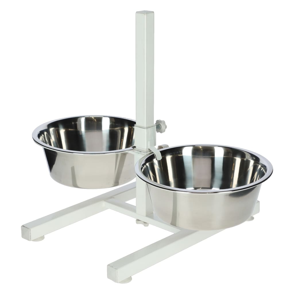 Kerbl Pet Feeder With Stand 2x2.8 L 43 cm White