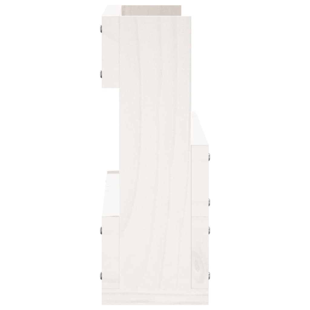 vidaXL Wall-mounted Shoe Racks 2 pcs White 59x9x23 cm Solid Wood Pine