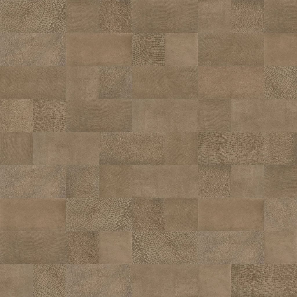 WallArt Leather Tiles Wyndham Rugged Brown 32 pcs