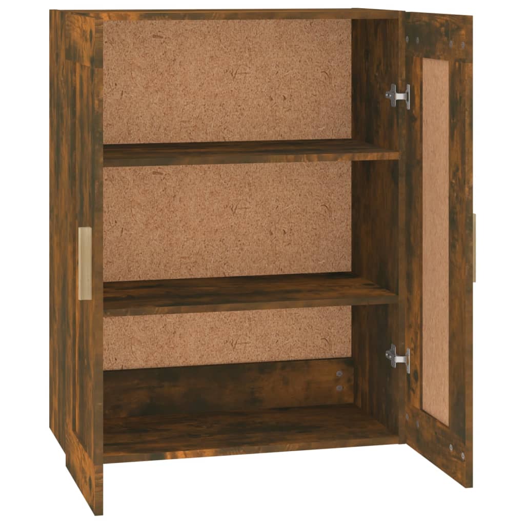 vidaXL Wall Cabinet Smoked Oak 69.5x32.5x90 cm Engineered Wood