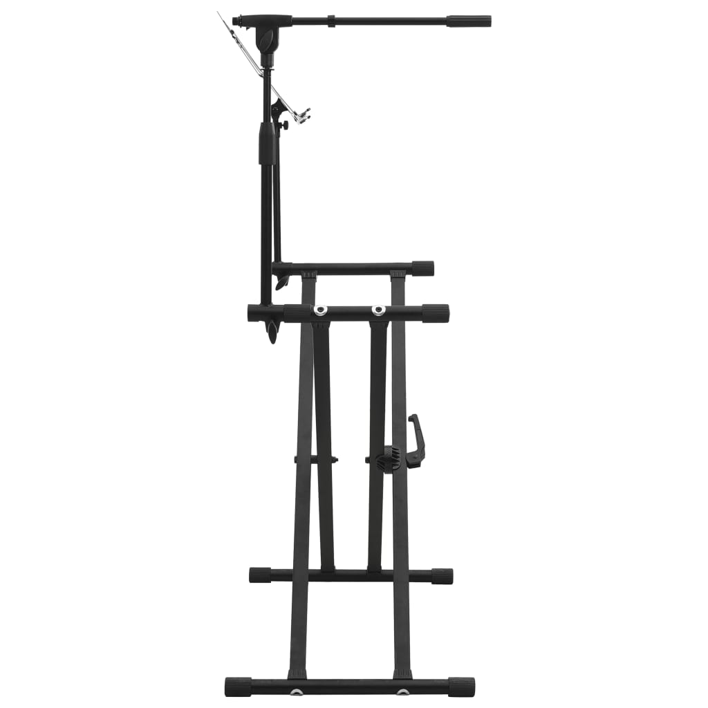 vidaXL Keyboard Stand with Microphone Stand and Book Plate