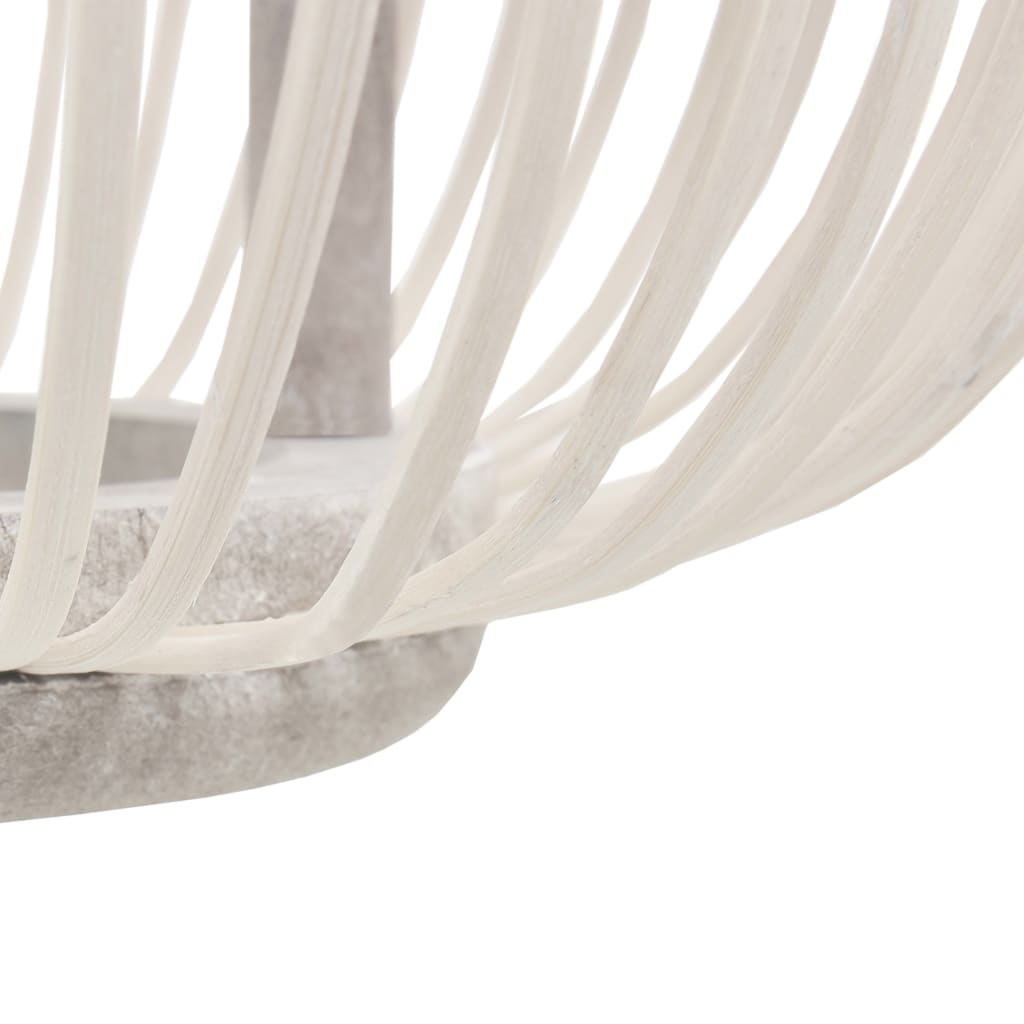 vidaXL Pendant Lamp White Willow 40 W 30x22 cm Globe E27
