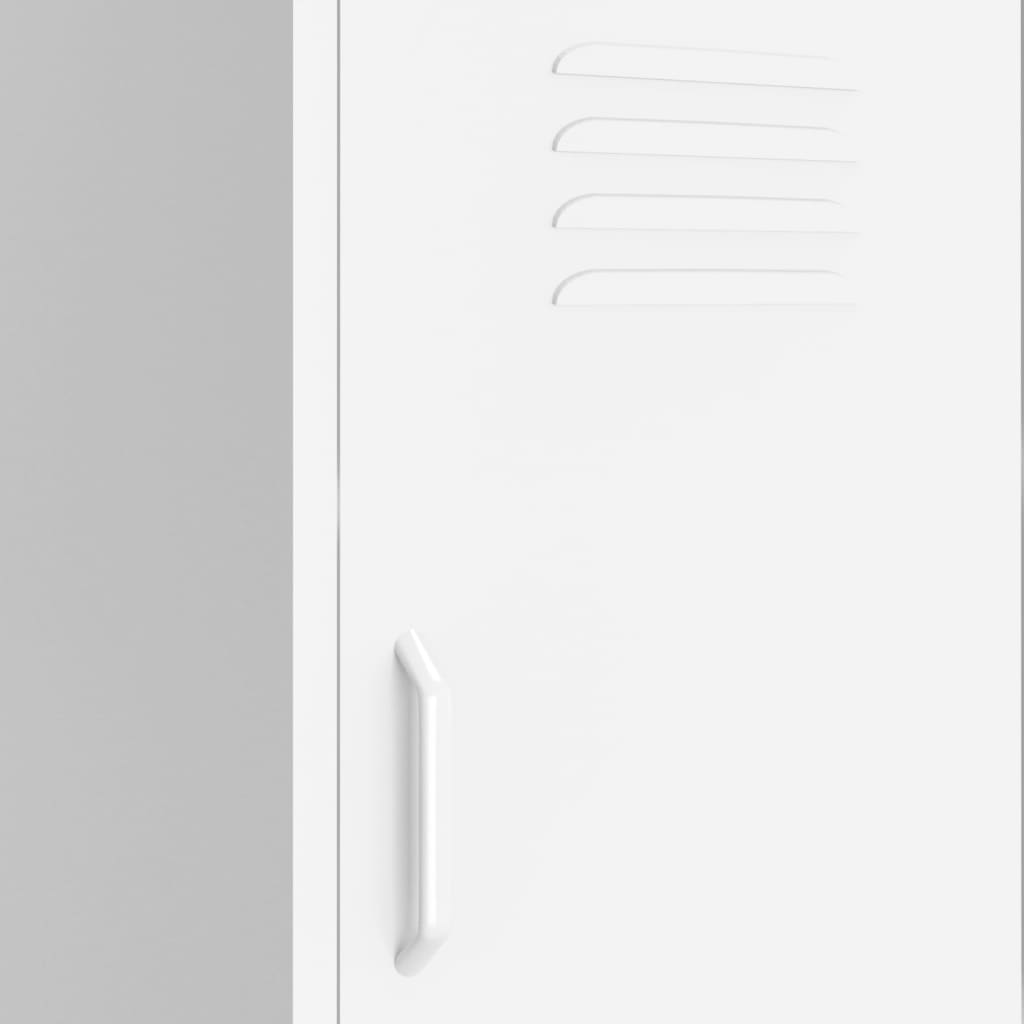 vidaXL Storage Cabinet White 42.5x35x101.5 cm Steel