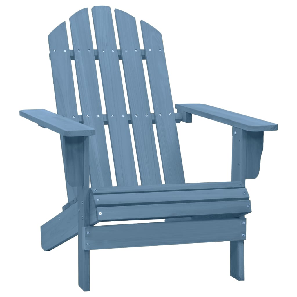 vidaXL Garden Adirondack Chair Solid Fir Wood Blue