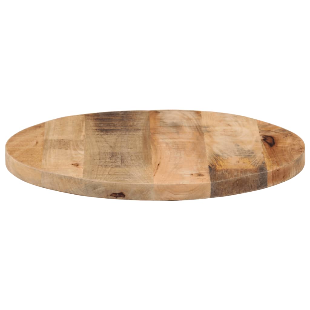 vidaXL Table Top Ø 40x3.8 cm Round Solid Wood Rough Mango