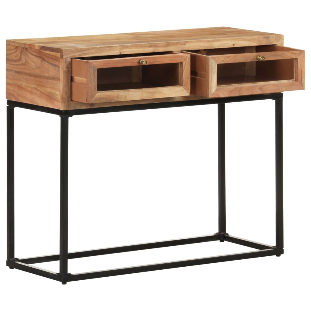 vidaXL Console Table 90x35x76 cm Solid Acacia Wood
