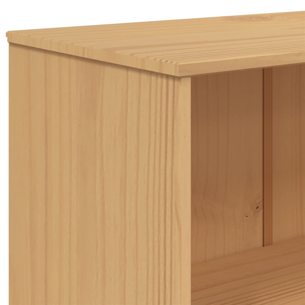 vidaXL Bookcase 4-Tier OLDEN Grey and Brown Solid Wood Pine