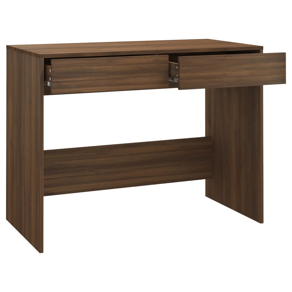 vidaXL Desk Brown Oak 101x50x76.5 cm Engineered Wood