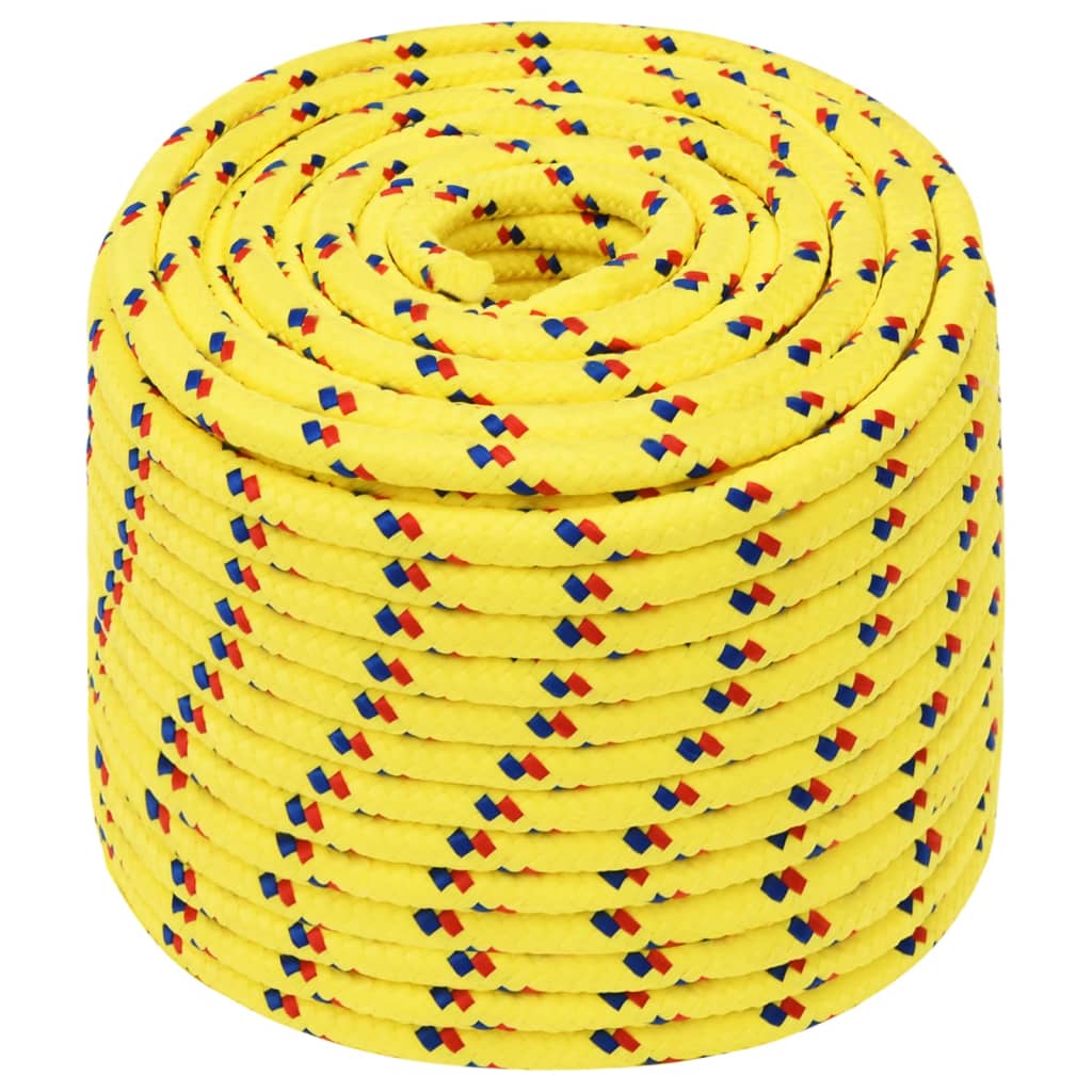 vidaXL Boat Rope Yellow 14 mm 250 m Polypropylene