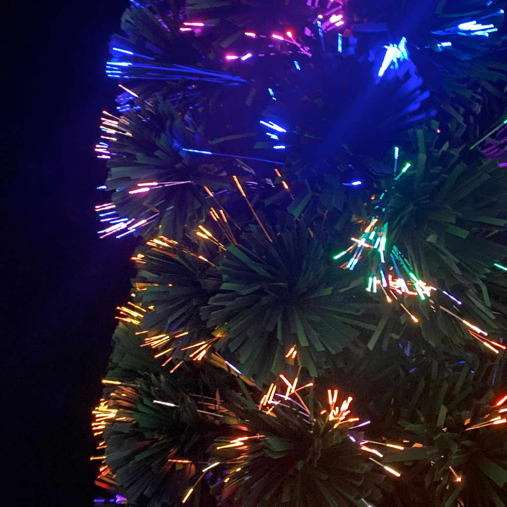 vidaXL Artificial Slim Christmas Tree with Stand 120 cm Fibre Optic
