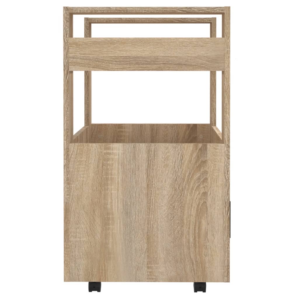 vidaXL Kitchen Trolley Sonoma Oak 60x45x80 cm Engineered Wood