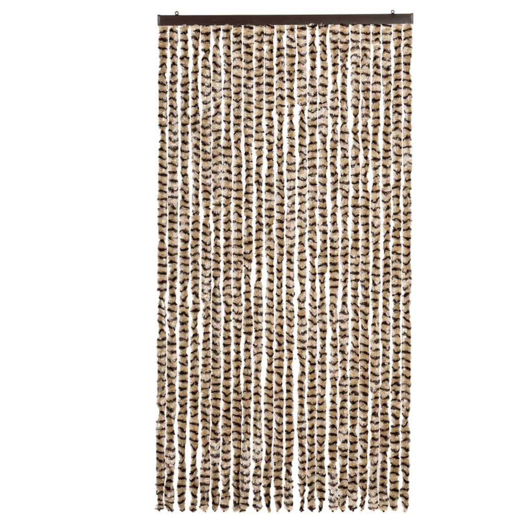 vidaXL Insect Curtain Beige and Brown 100x220 cm Chenille