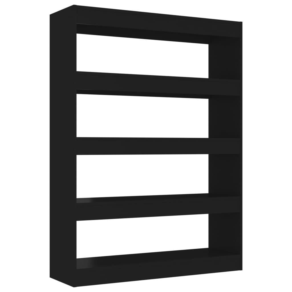 vidaXL Book Cabinet/Room Divider Black 100x30x135 cm