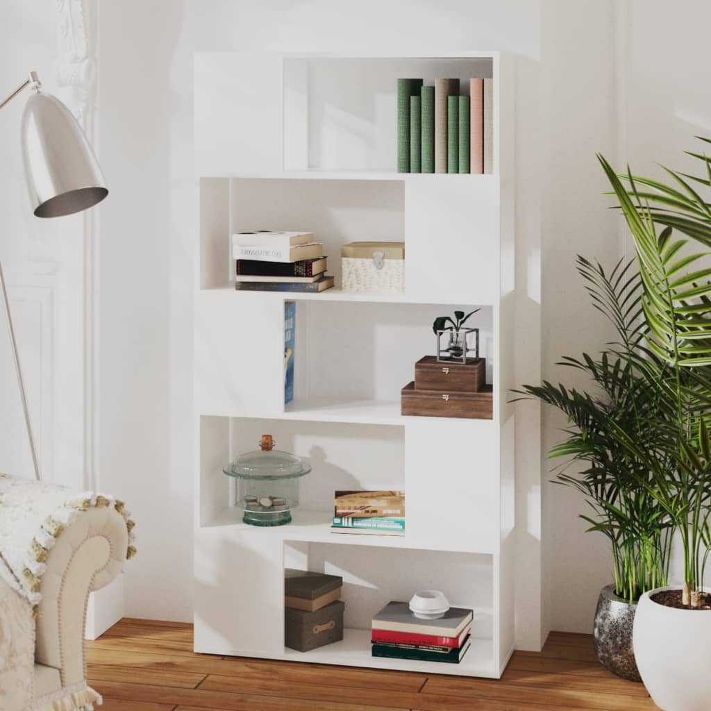 vidaXL Book Cabinet Room Divider White 80x24x155 cm Engineered Wood