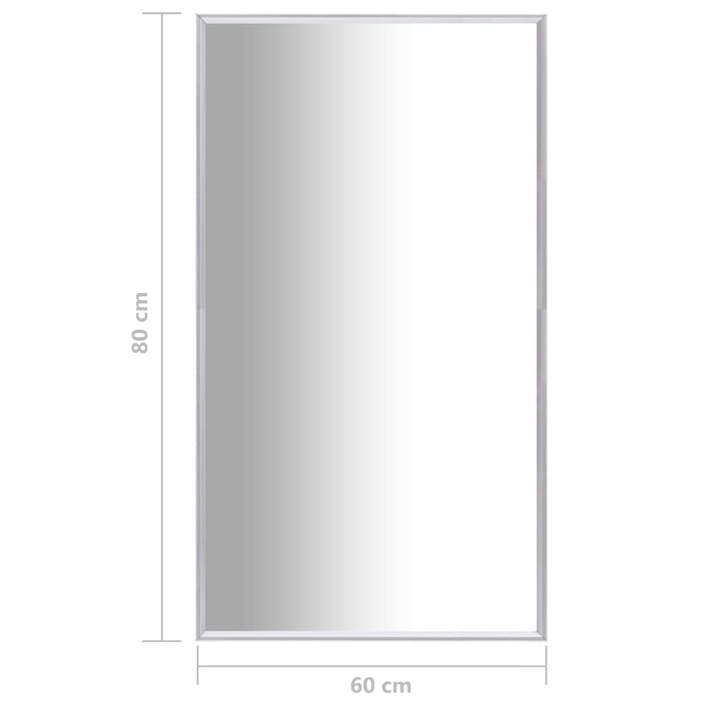 vidaXL Mirror Silver 80x60 cm