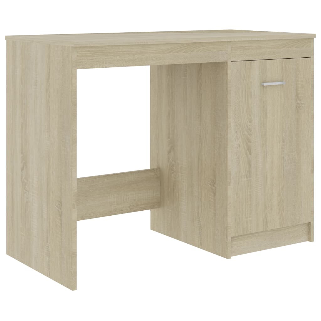 vidaXL Desk Sonoma Oak 100x50x76 cm Engineered Wood