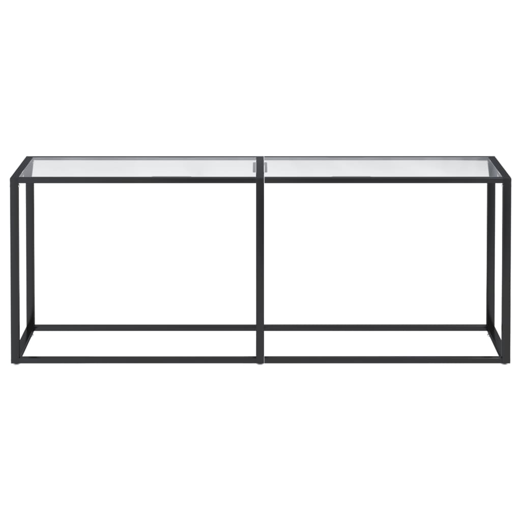 vidaXL Console Table Transparent 200x35x75.5cm Tempered Glass