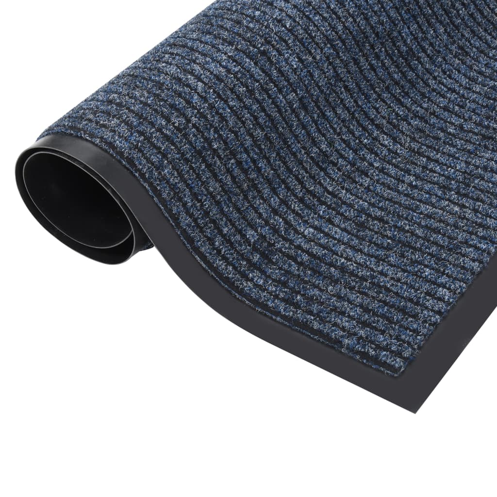 vidaXL Doormat Striped Blue 80x120 cm