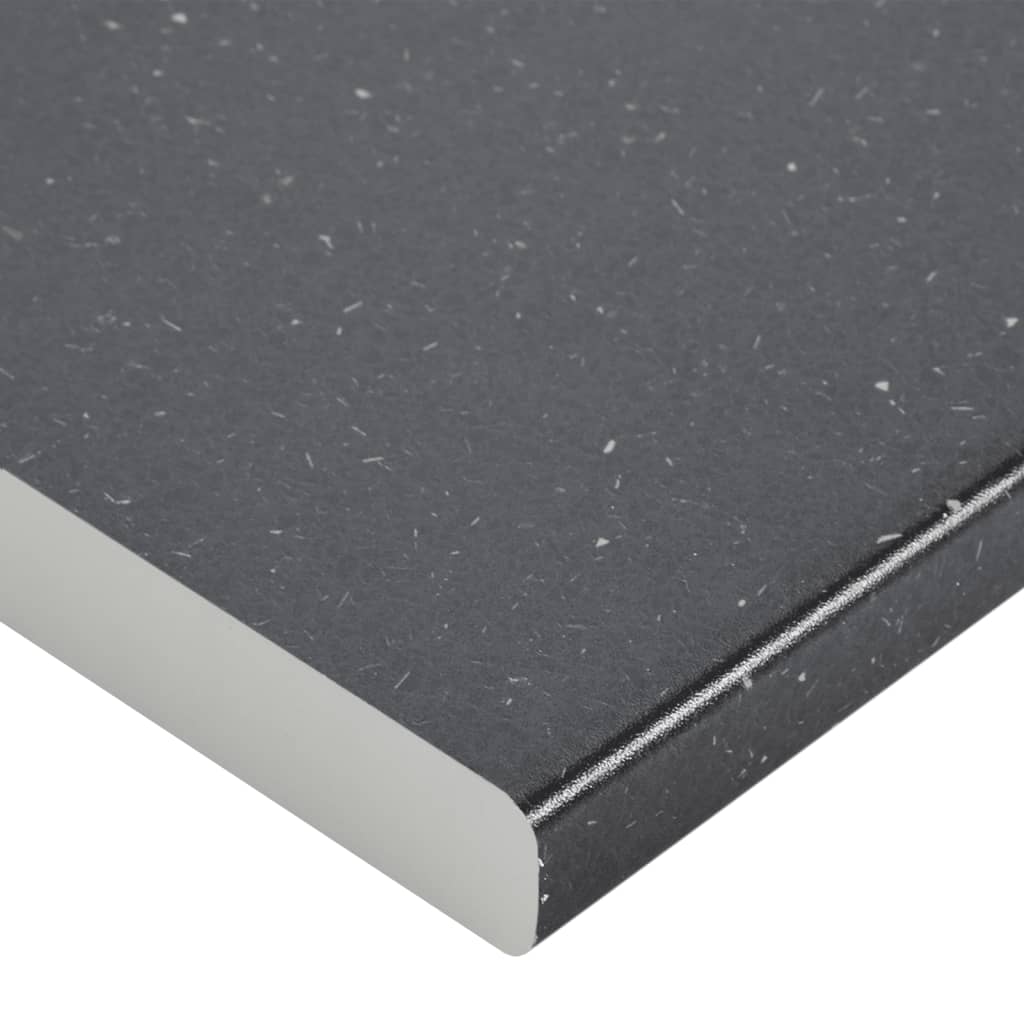 vidaXL Kitchen Countertop Black with Granite Texture 80x60x2.8 cm Chipboard