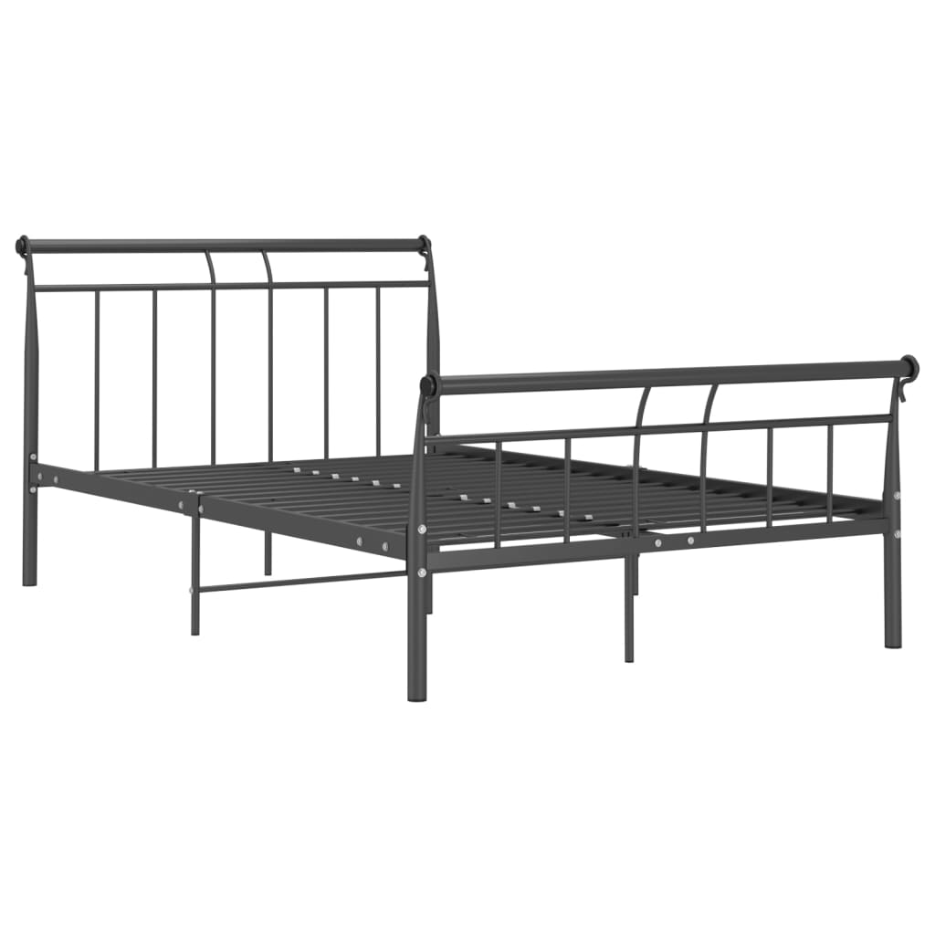 vidaXL Bed Frame Black Metal 120x200 cm