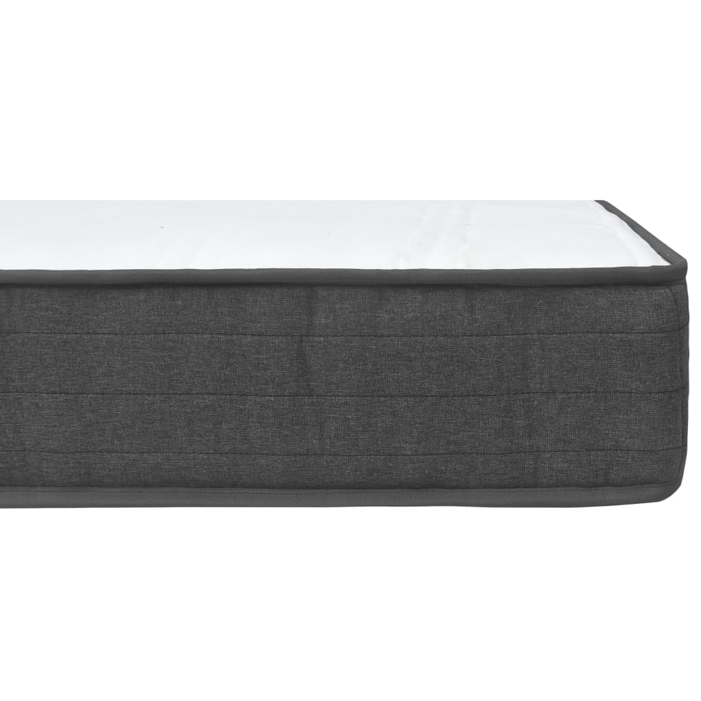 vidaXL Box Spring Bed Dark Grey Fabric 180x200 cm Super King