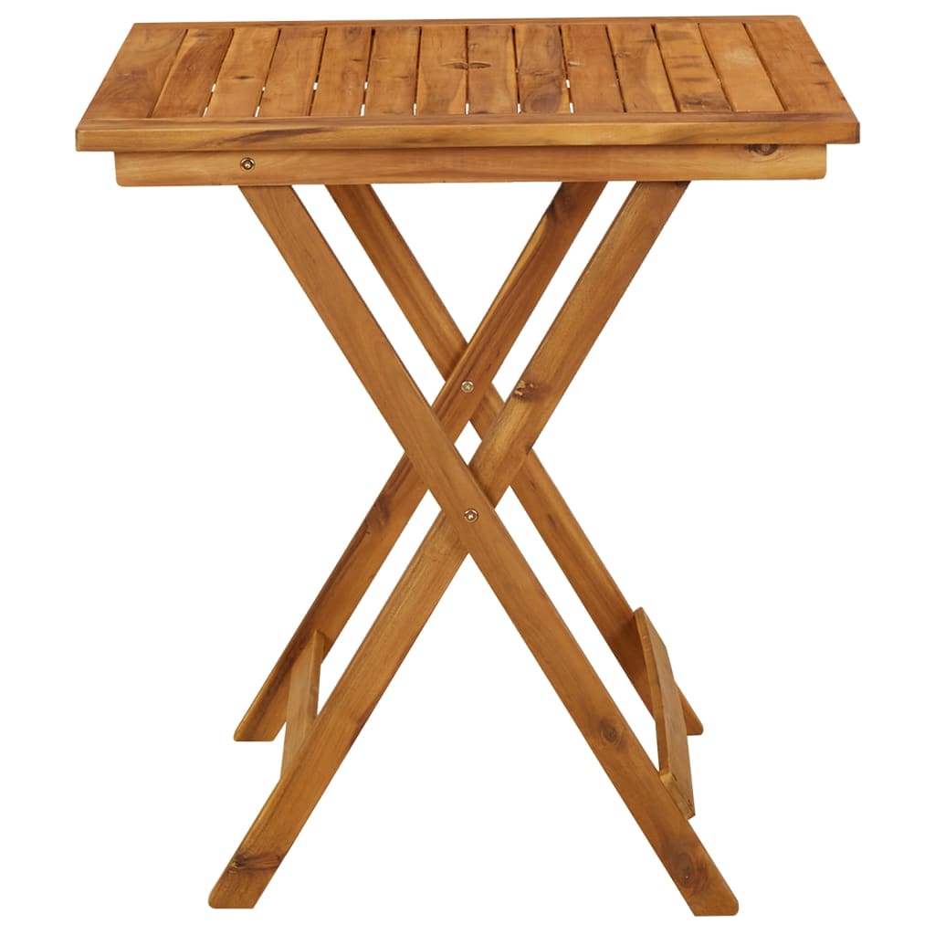 vidaXL Folding Garden Table 70x70x75 cm Solid Acacia Wood