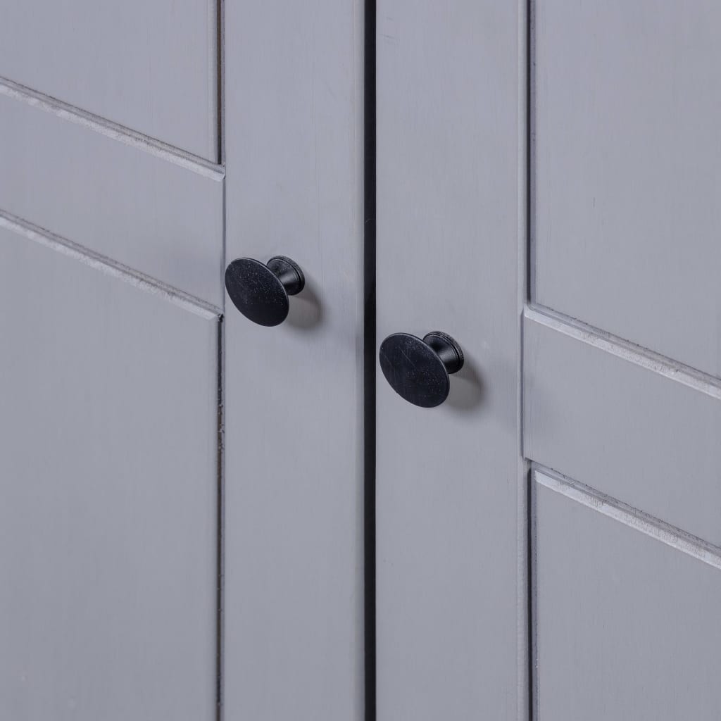 vidaXL Wardrobe Grey 80x50x171.5 cm Solid Pine Panama Range