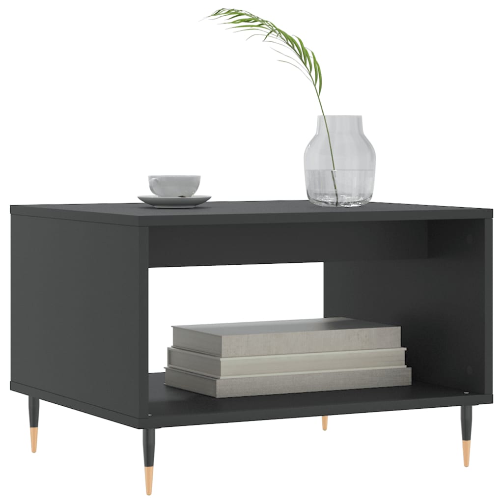 vidaXL Coffee Table Black 60x50x40 cm Engineered Wood