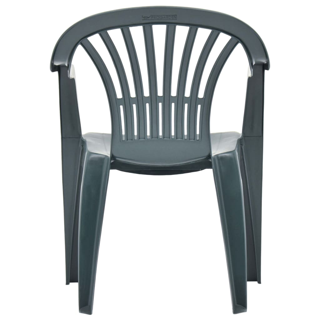 vidaXL Stackable Garden Chairs 45 pcs Plastic Green