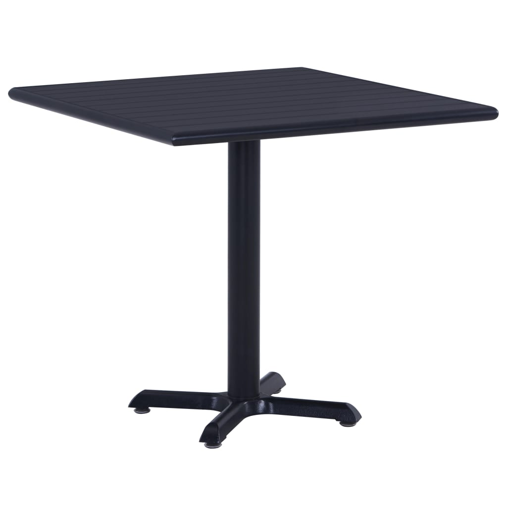 vidaXL Garden Table Black 80x80x75 cm