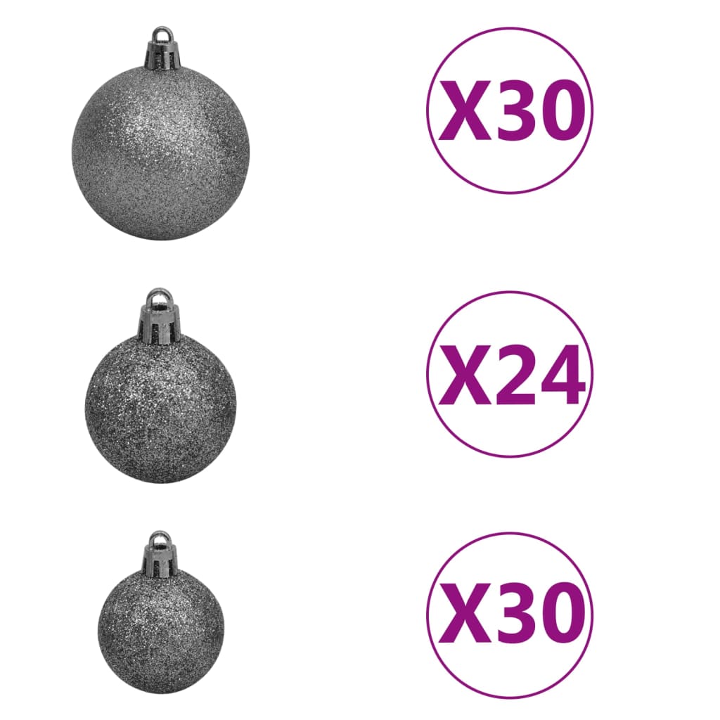 vidaXL Artificial Pre-lit Christmas Tree with Ball Set 500 cm Green
